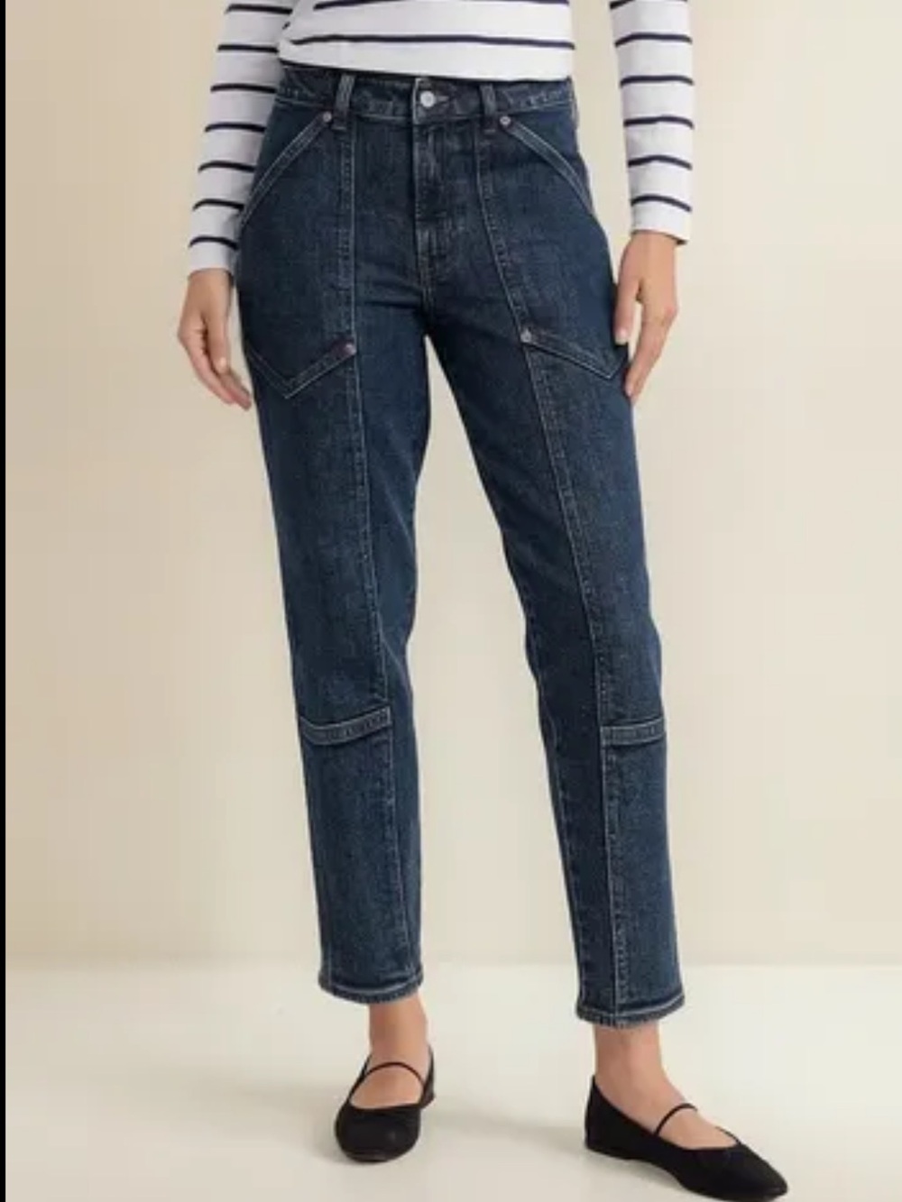 Nwot old navy Dark Wash High-Rise Carpenter Jeans size 0